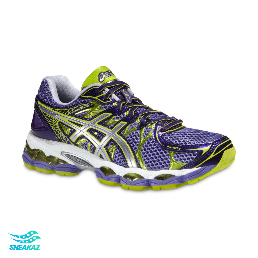 ASICS Gel-Nimbus 16 — Violet / Argent / Jaune citron — Sneakaz