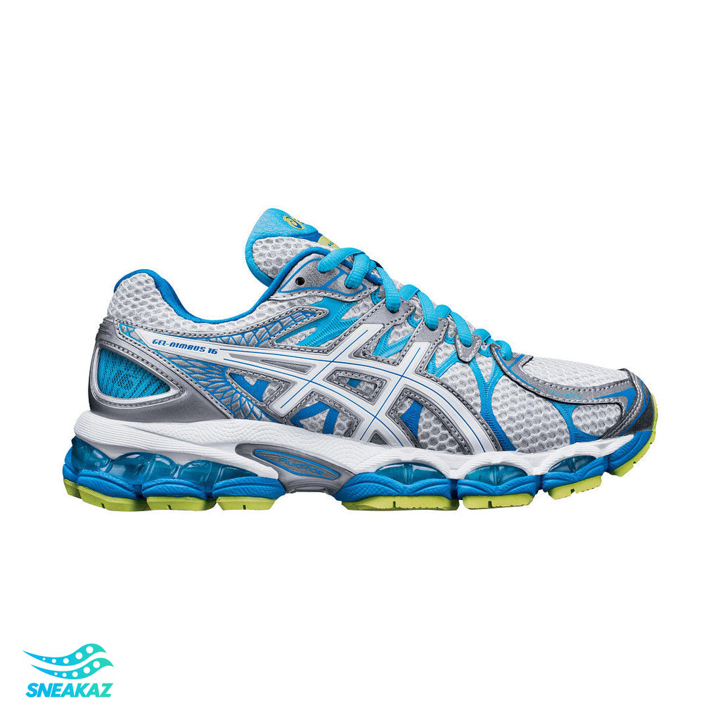 ASICS Gel-Nimbus 16 — Blanc / Bleu — Sneakaz