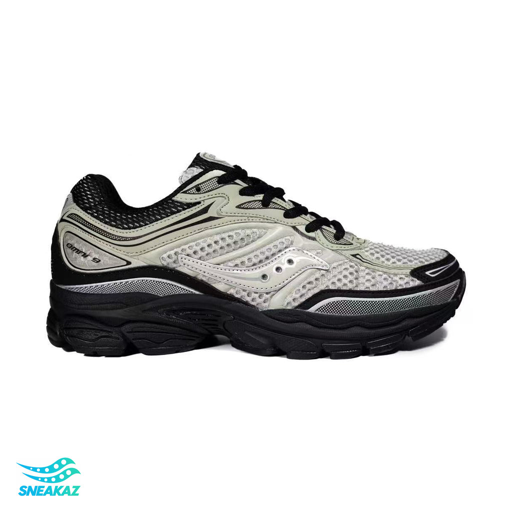 Saucony ProGrid Omni 9 — Gris clair et semelle noire — Sneakaz