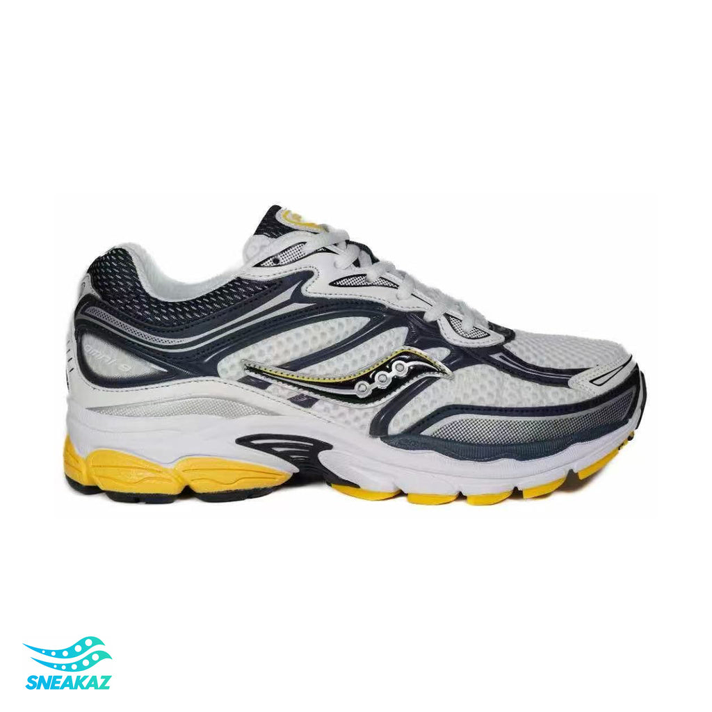 Saucony ProGrid Omni 9 — Gris et jaune — Sneakaz