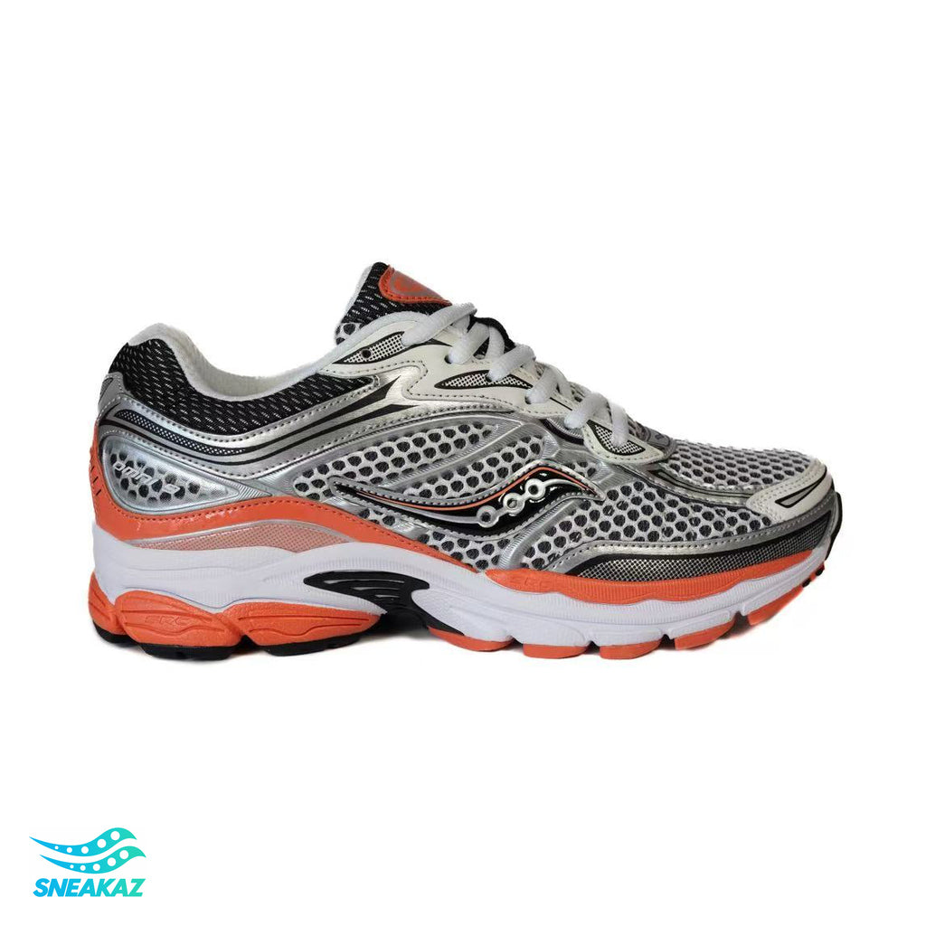 Saucony ProGrid Omni 9 — Gris argent et orange — Sneakaz