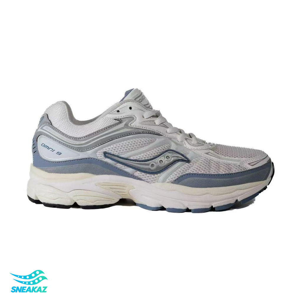 Saucony ProGrid Omni 9 — Gris clair et bleu gris — Sneakaz