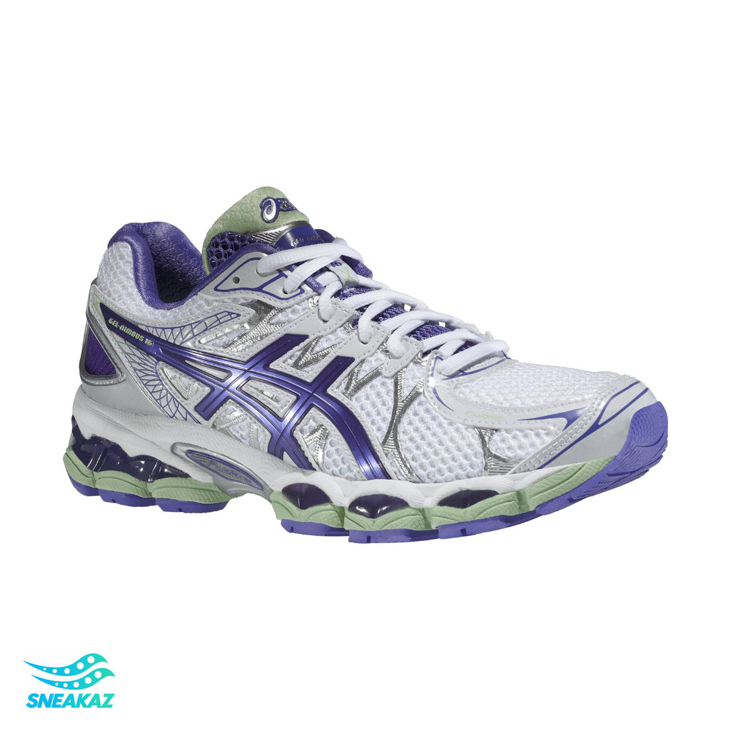 ASICS Gel-Nimbus 16 — Blanc / Violet / Menthe — Sneakaz