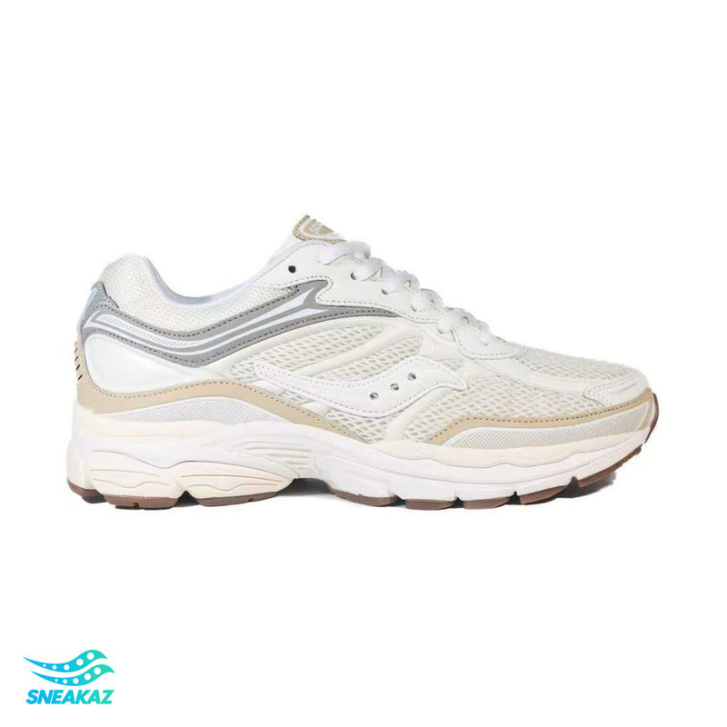 Saucony ProGrid Omni 9 — Blanc crème et gris — Sneakaz