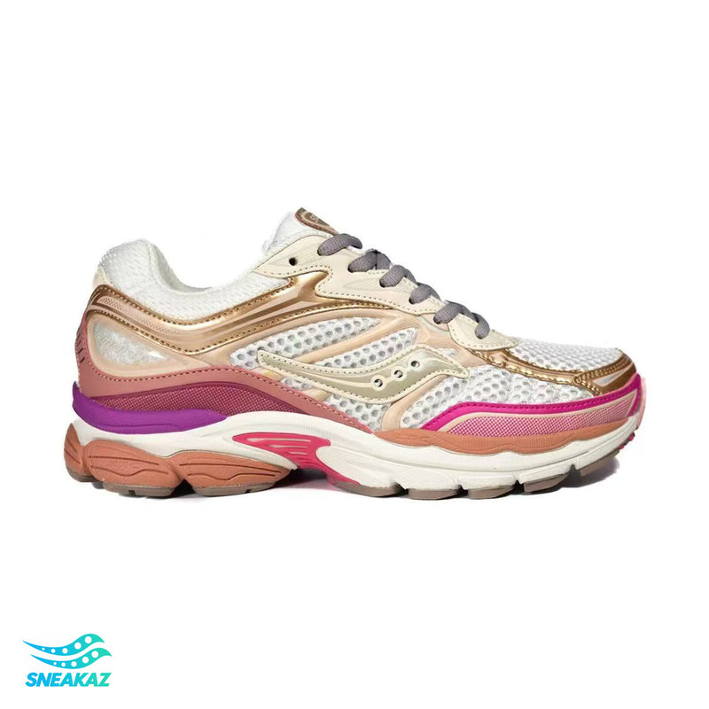 Saucony ProGrid Omni 9 — Crème, rose et orange — Sneakaz