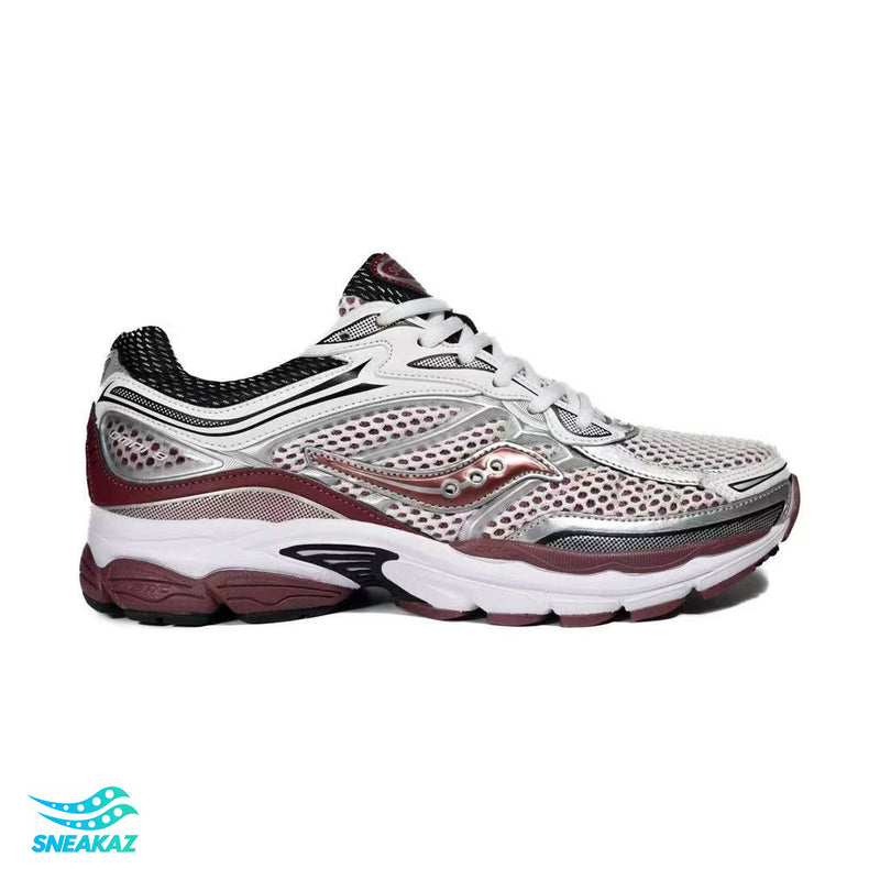 Saucony ProGrid Omni 9 — Argent et bordeaux — Sneakaz