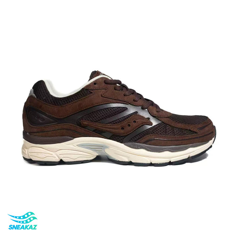 Saucony ProGrid Omni 9 — Marron foncé et crème — Sneakaz