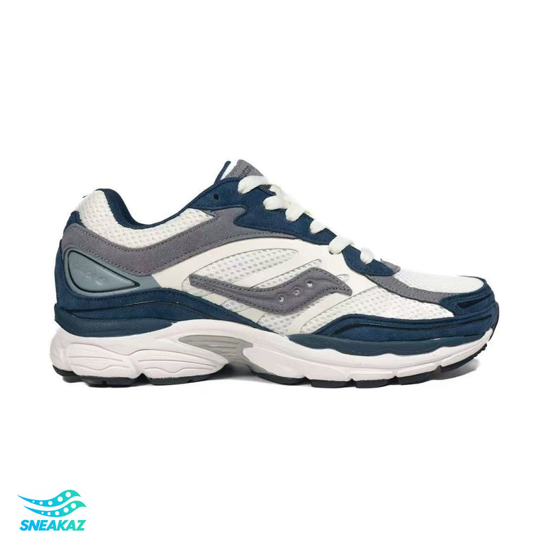 Saucony ProGrid Omni 9 — Crème et bleu marine — Sneakaz