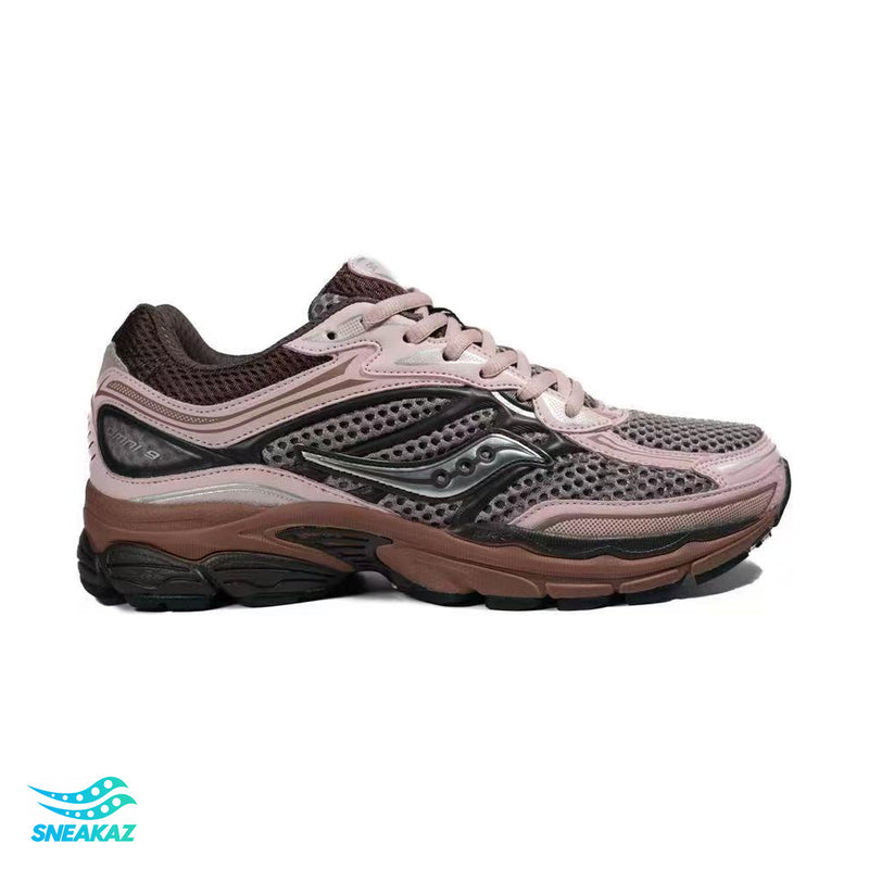 Saucony ProGrid Omni 9 — Marron et rose poudré — Sneakaz