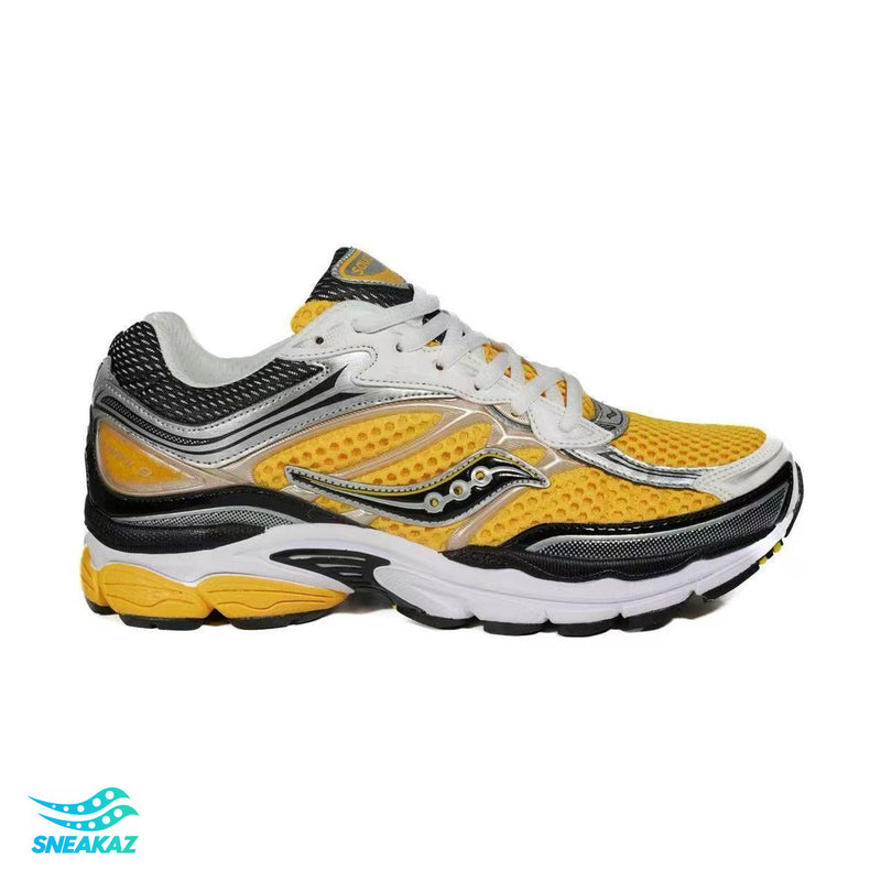 Saucony ProGrid Omni 9 — Jaune, gris argent et noir — Sneakaz