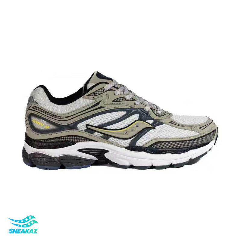 Saucony ProGrid Omni 9 — Gris, kaki et noir — Sneakaz
