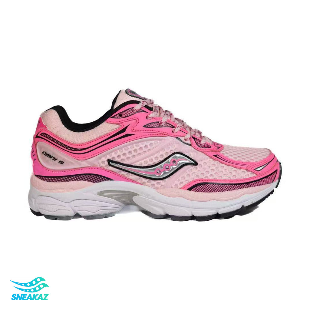 Saucony ProGrid Omni 9 — Rose et gris — Sneakaz